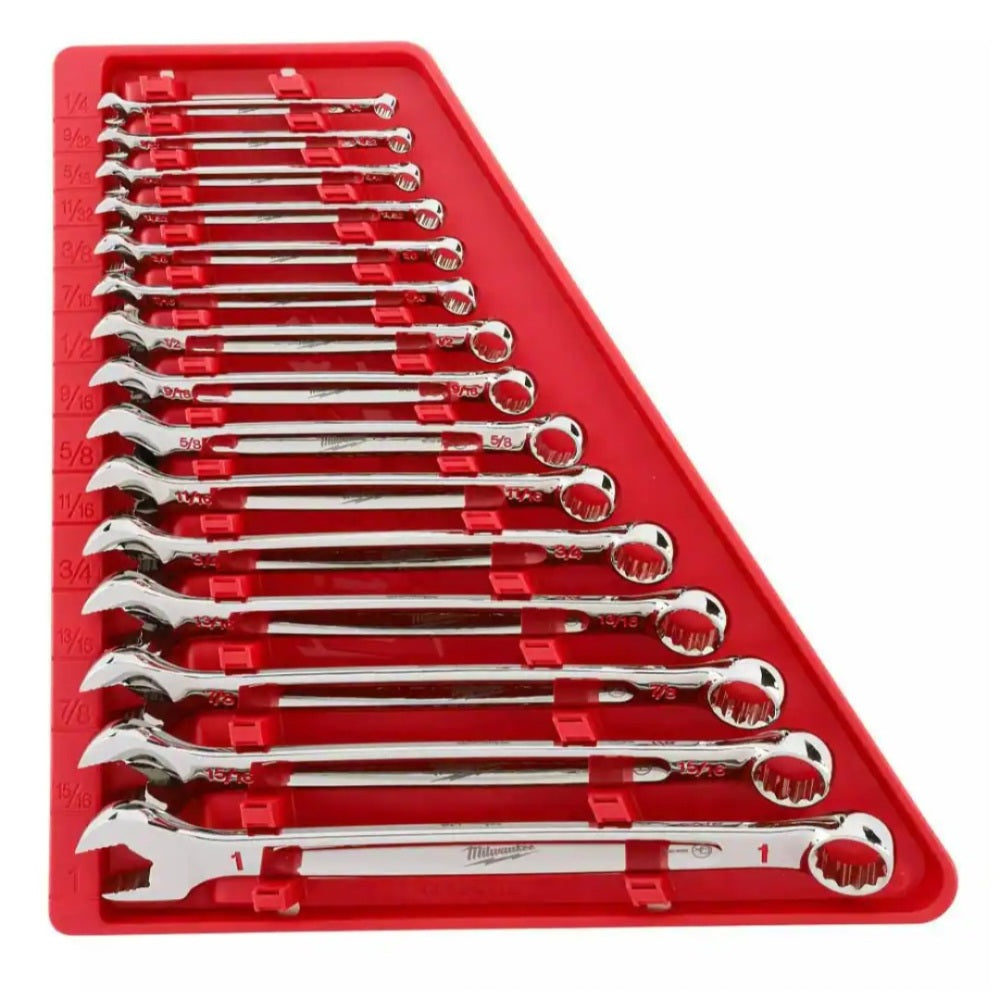 Combination SAE Wrench Mechanics Tool Set (15-piece)