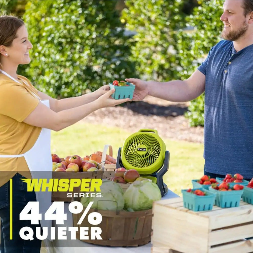 One + 18V Cordless Hybrid Whisper Series 7-1/2 in Fan