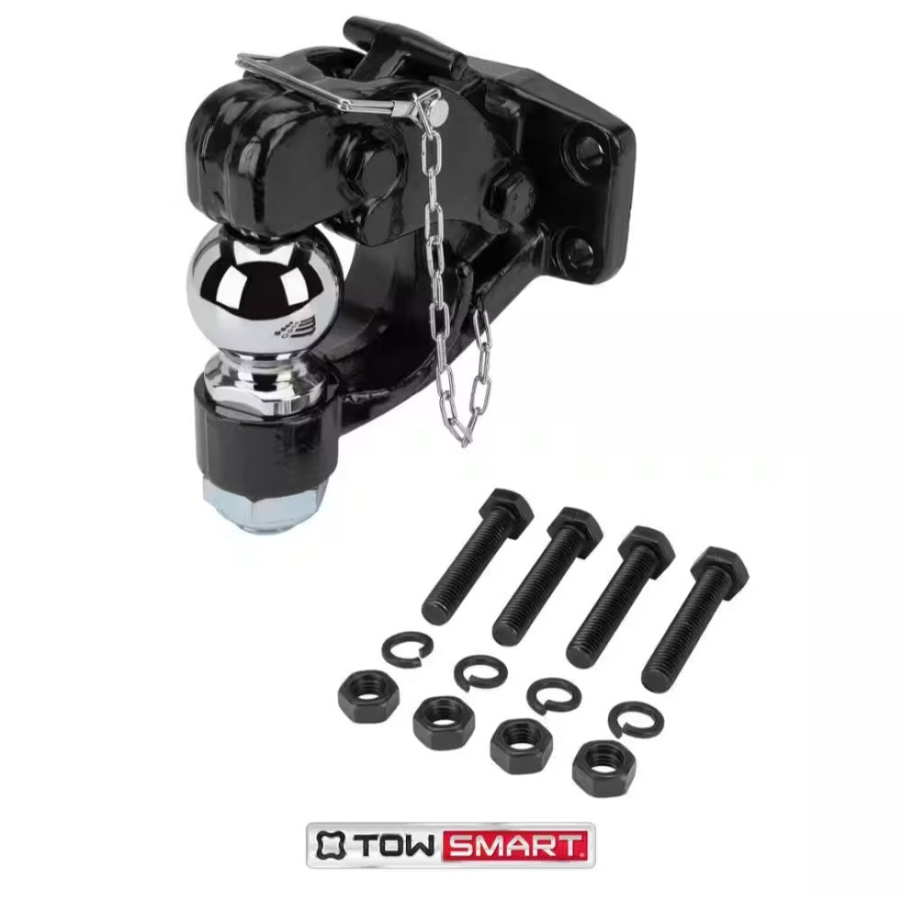 Pintle Hook With 2-5/16in. Hitch Ball, Bolt-on, 16,000