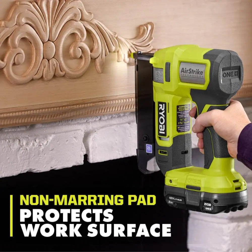 One + 18V Cordless Airstrike 23-Gauge Pin Nailer (Tool Only)