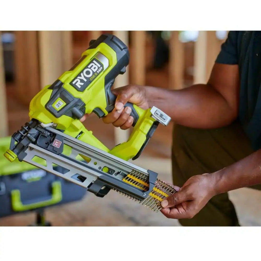 One + HP 18V Brushless Cordless Airstrike 21A,A Framing Nailer