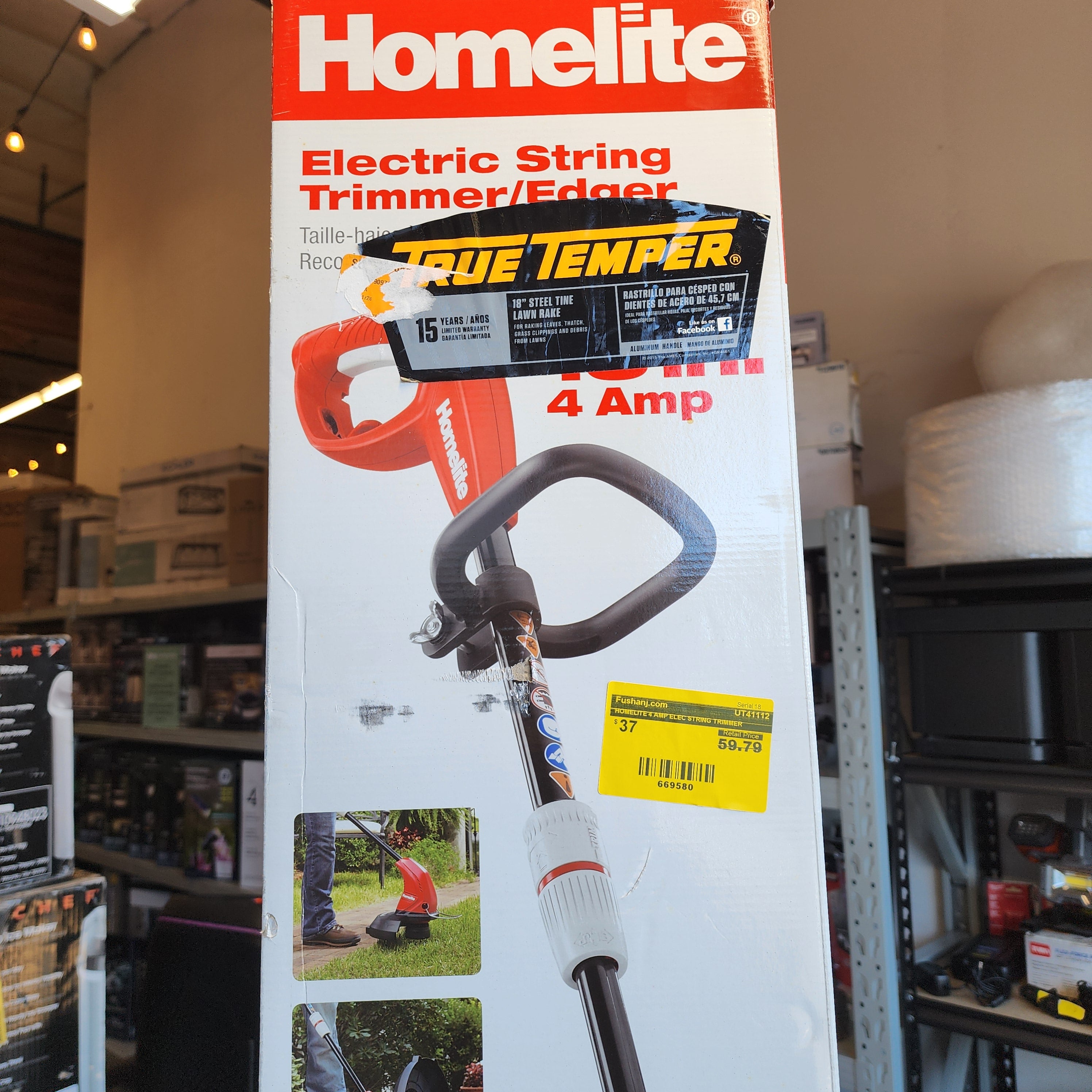 HOMELITE 4 AMP ELEC STRING TRIMMER (UT41112)