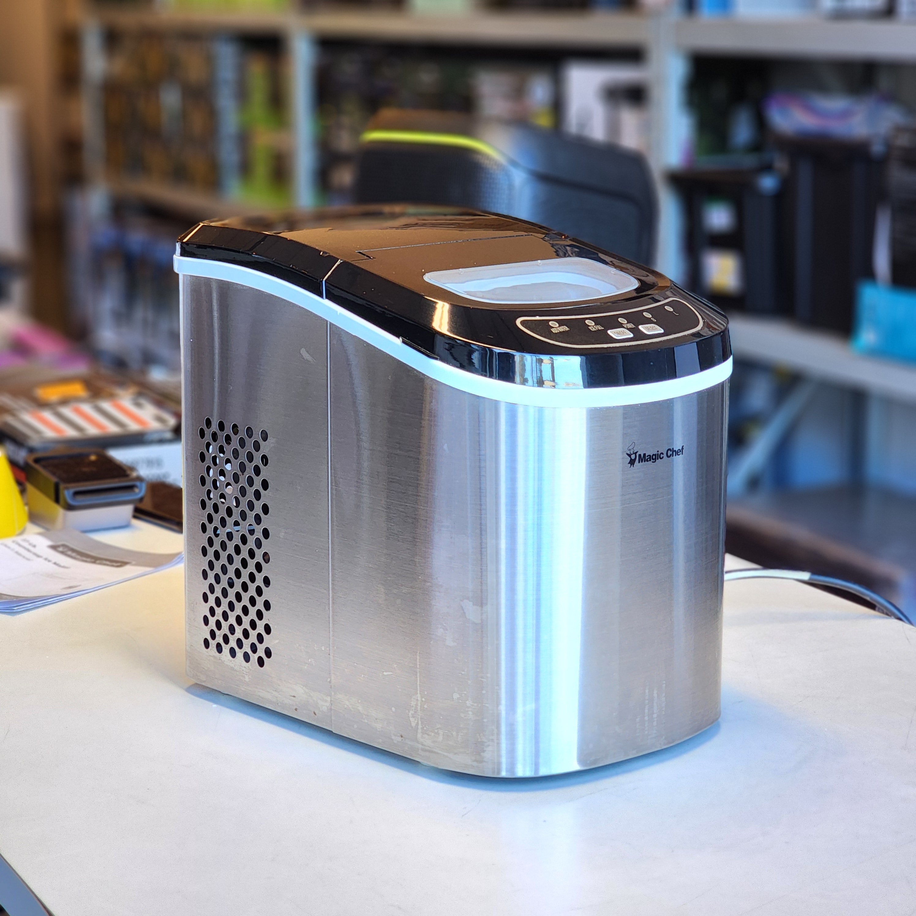 27 lbs. Portable Countertop Ice Maker in Stainless Steel (HNIM27ST)