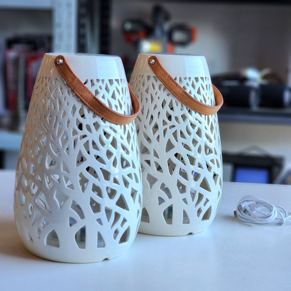 Ceramic Lantern 2pk