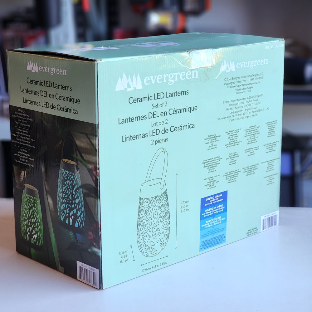 Ceramic Lantern 2pk