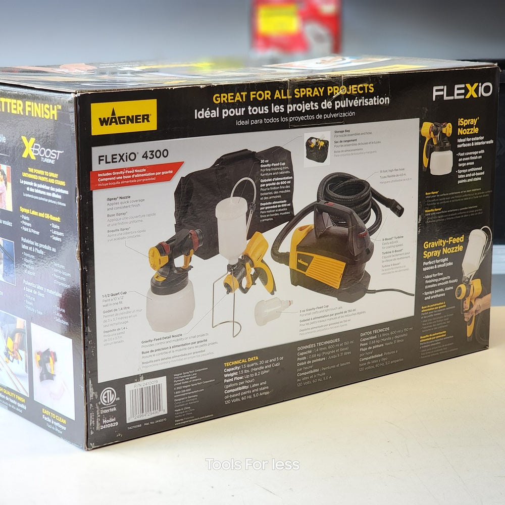 Flexio 4300 gravity feed Electric Stand HVLP Paint & Stain