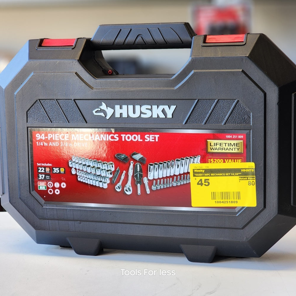 HUSKY 94PC MECHANICS SET 1/4,3/8