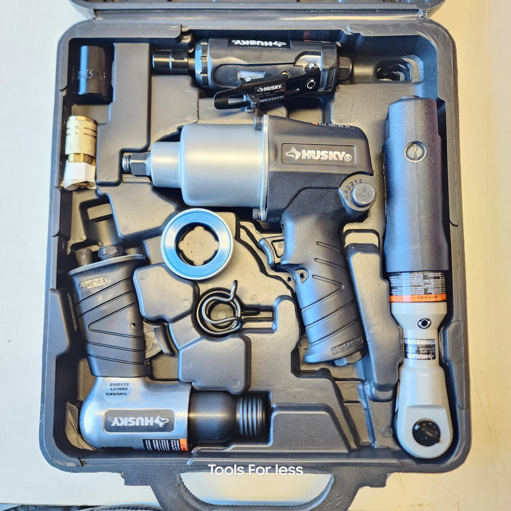 4-Pc Air Tool Kit with 1/2 in. Impact, 3/8 in. Ratchet, Di