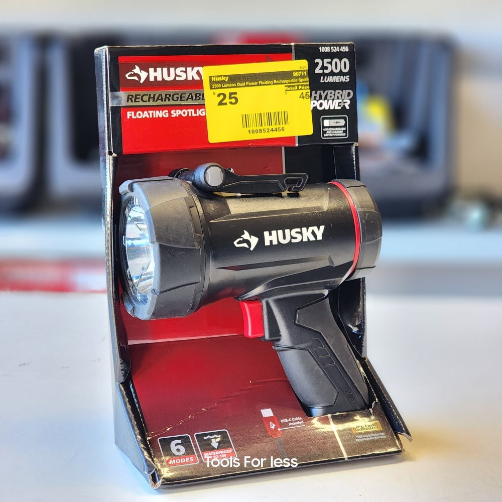 2500 Lumens Dual Power Floating Rechargeable Spotlight (90711)