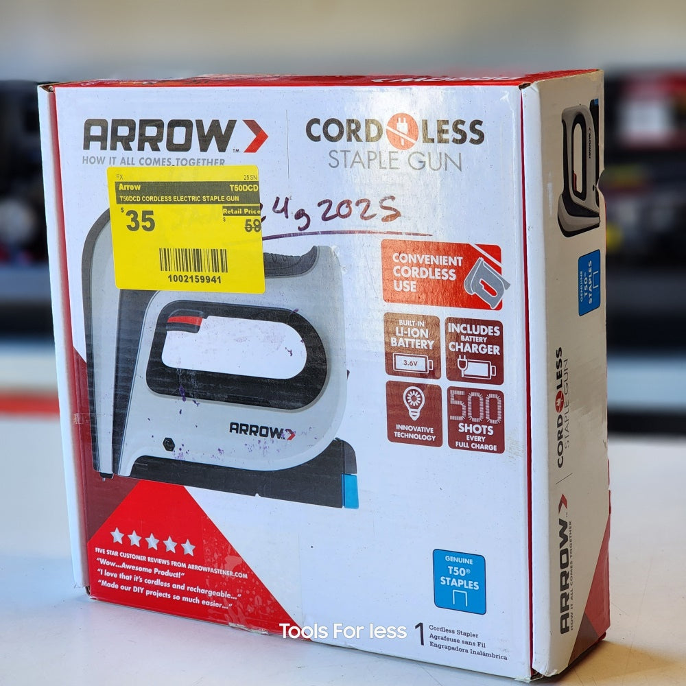 T50DCD Cordless Electric Staple Gun
