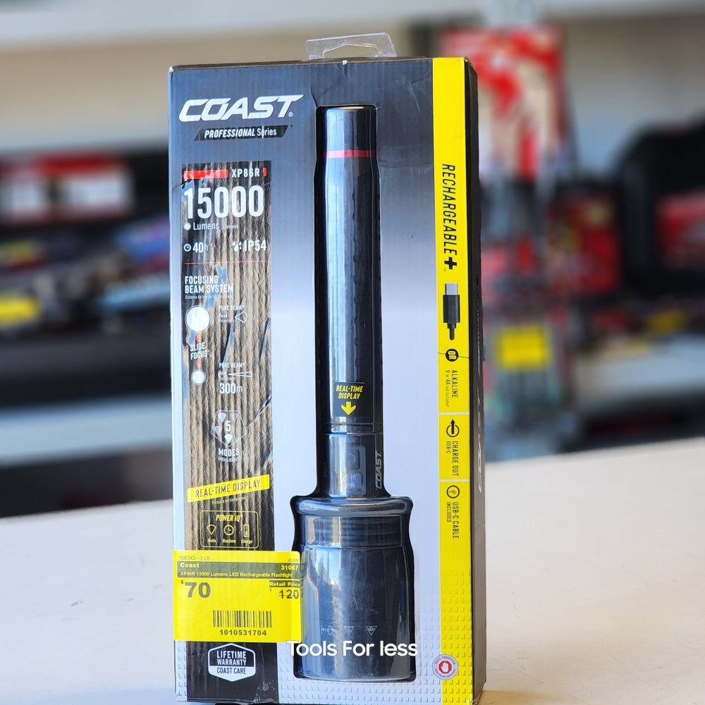 XP86R 15000 Lumens LED Rechargeable Flashlight