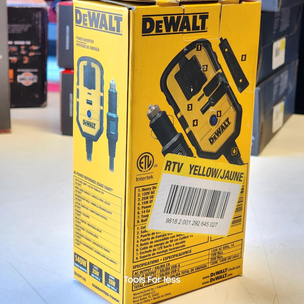 140-Watt Portable Car Power Inverter with Dual USB Ports (DXAEP140)