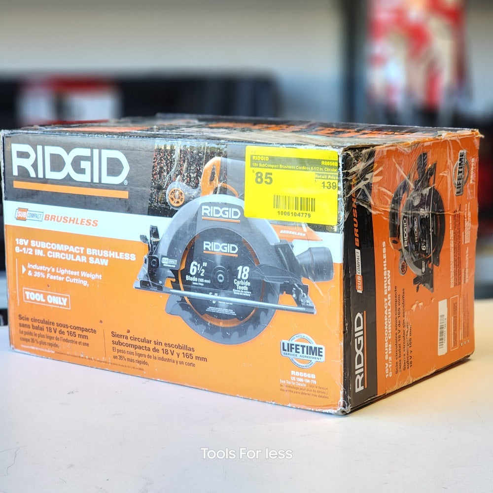 18V SubCompact Brushless Cordless 6-1/2 in. Circular Saw (R8656B)