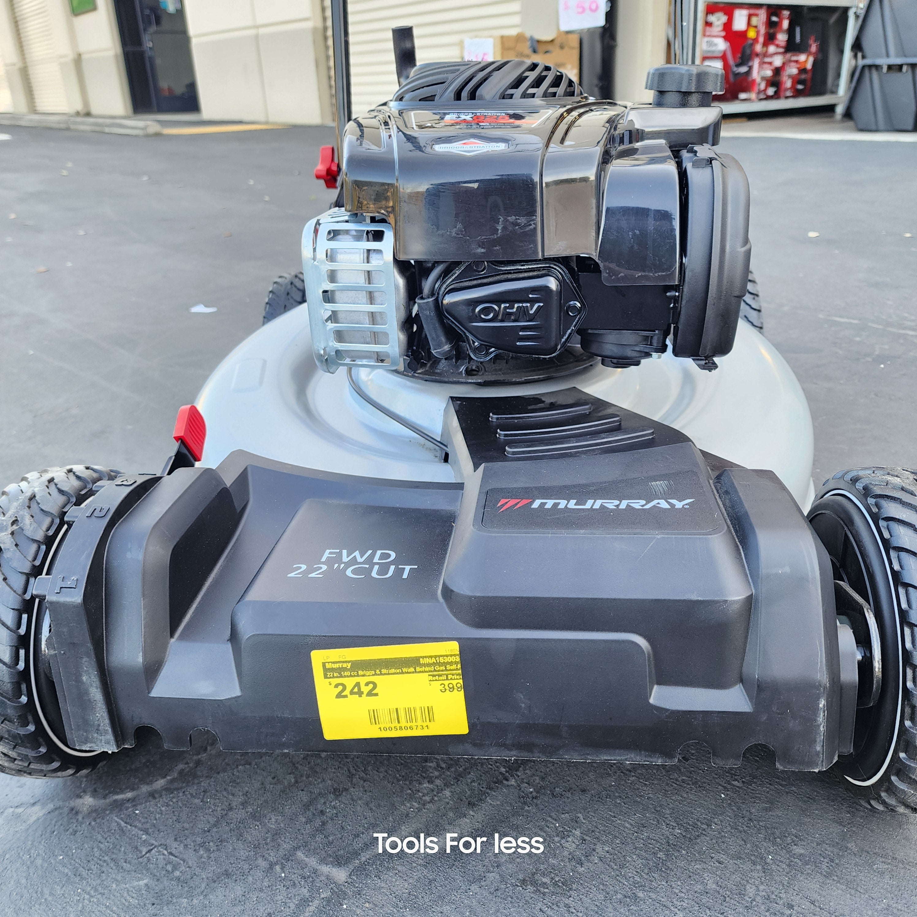 22 in. 140 cc Briggs & Stratton Walk Behind Gas Self-Propelled Lawn Mower with Front Wheel Drive and Bagger (MNA153003)