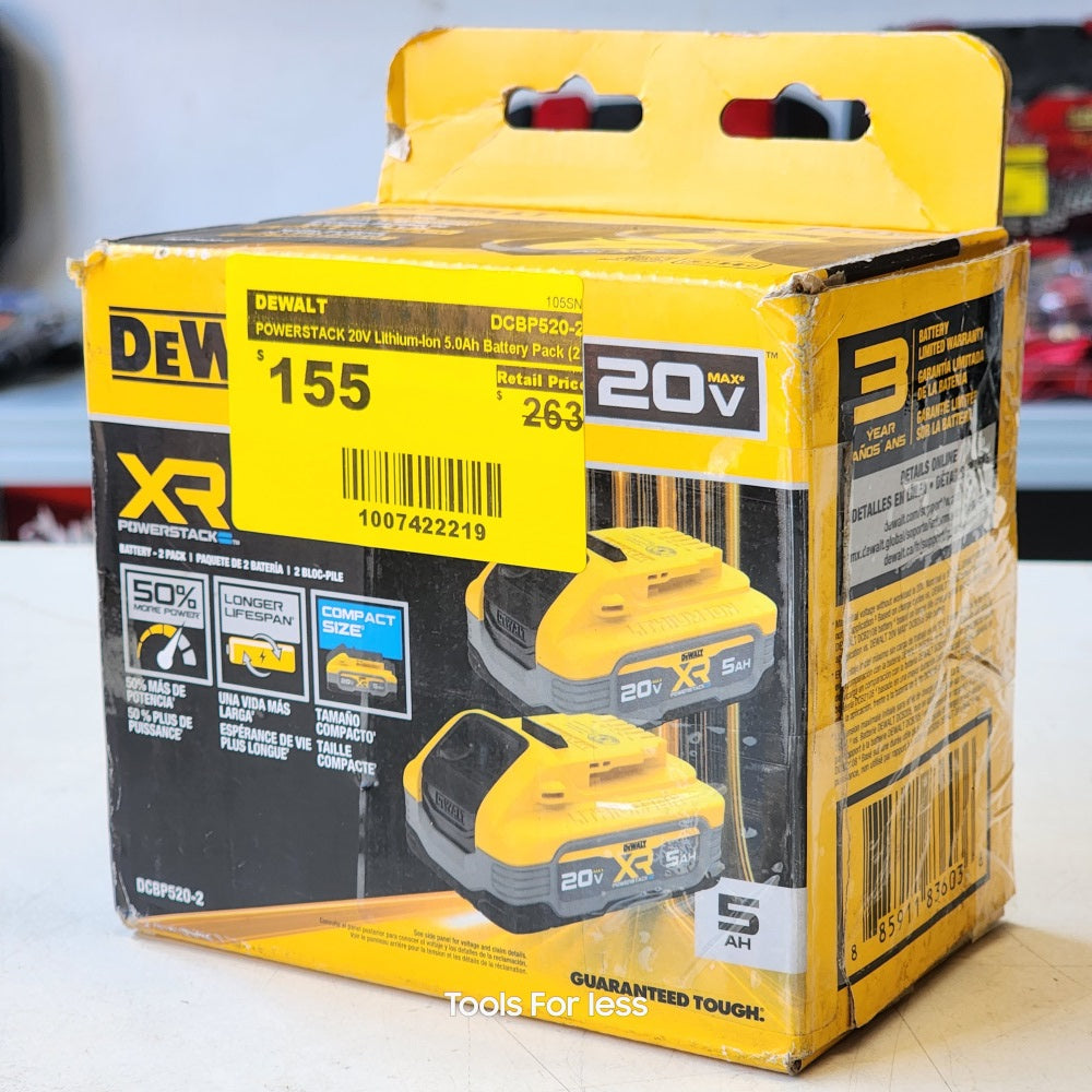 Power Stack 20V Lithium-ion 5.0Ah Battery Pack (2)