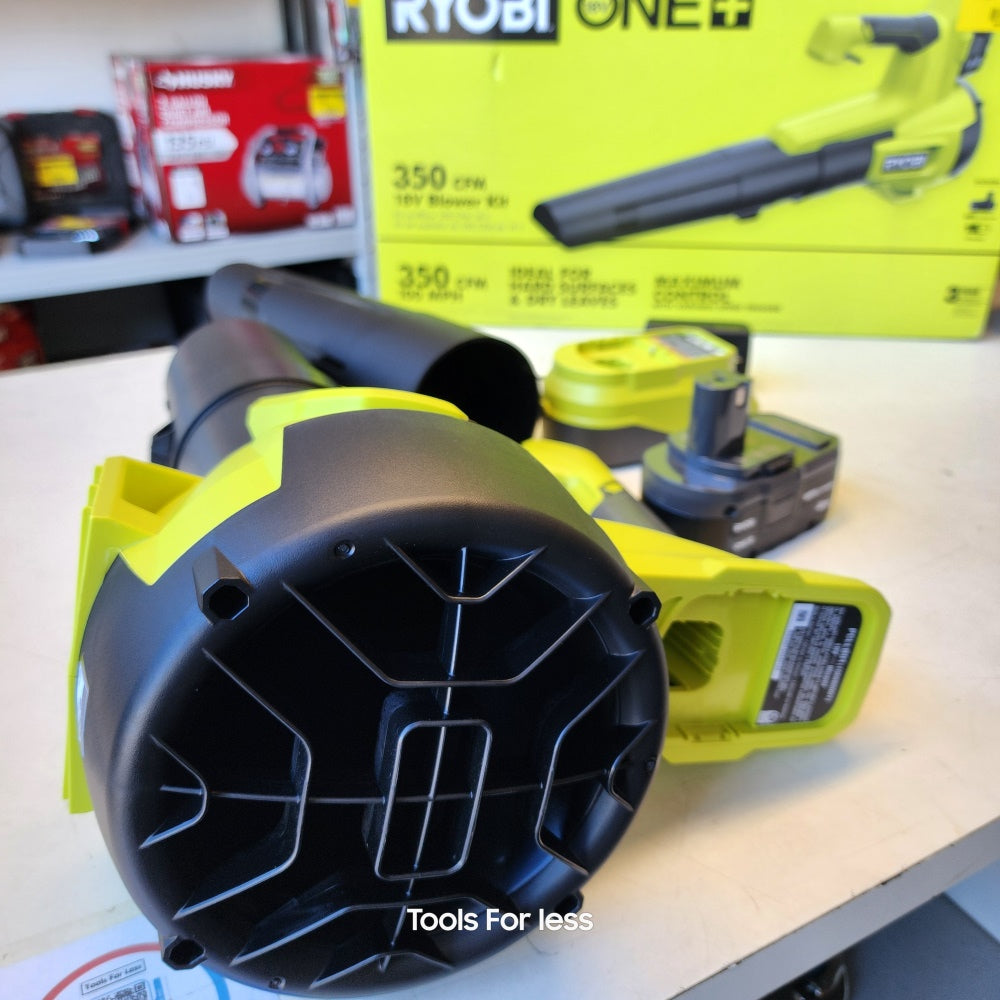 ONE+ 18V 100 MPH 350 CFM Cordless Battery Variable Speed Jet Fan Leaf Blower with 4.0 Ah Battery and Charger (PCLLB01K)