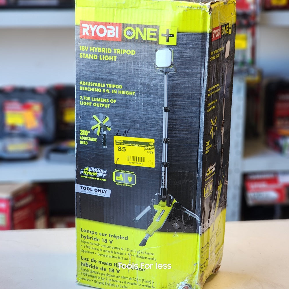 ONE+ 18V Cordless Hybrid LED Tripod Stand Light (Tool Only) (P782)