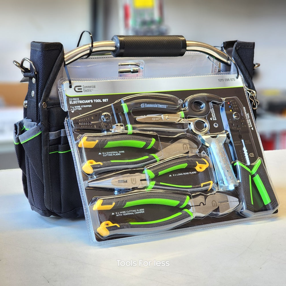 22PC Electrician's Tool Set With Bag