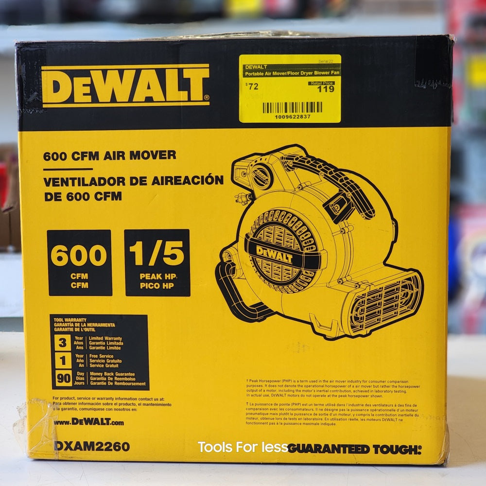 Portable Air Mover/Floor Dryer Blower Fan (DXAM-2260)