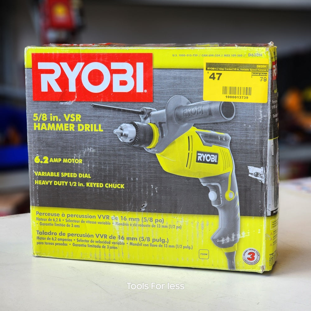 6.2 Amp Corded 5/8 in. Variable Speed Hammer Drill