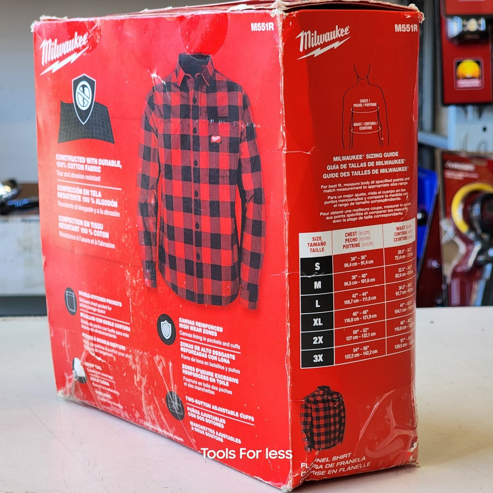 Men's Large Red Gridiron Flannel Shirt