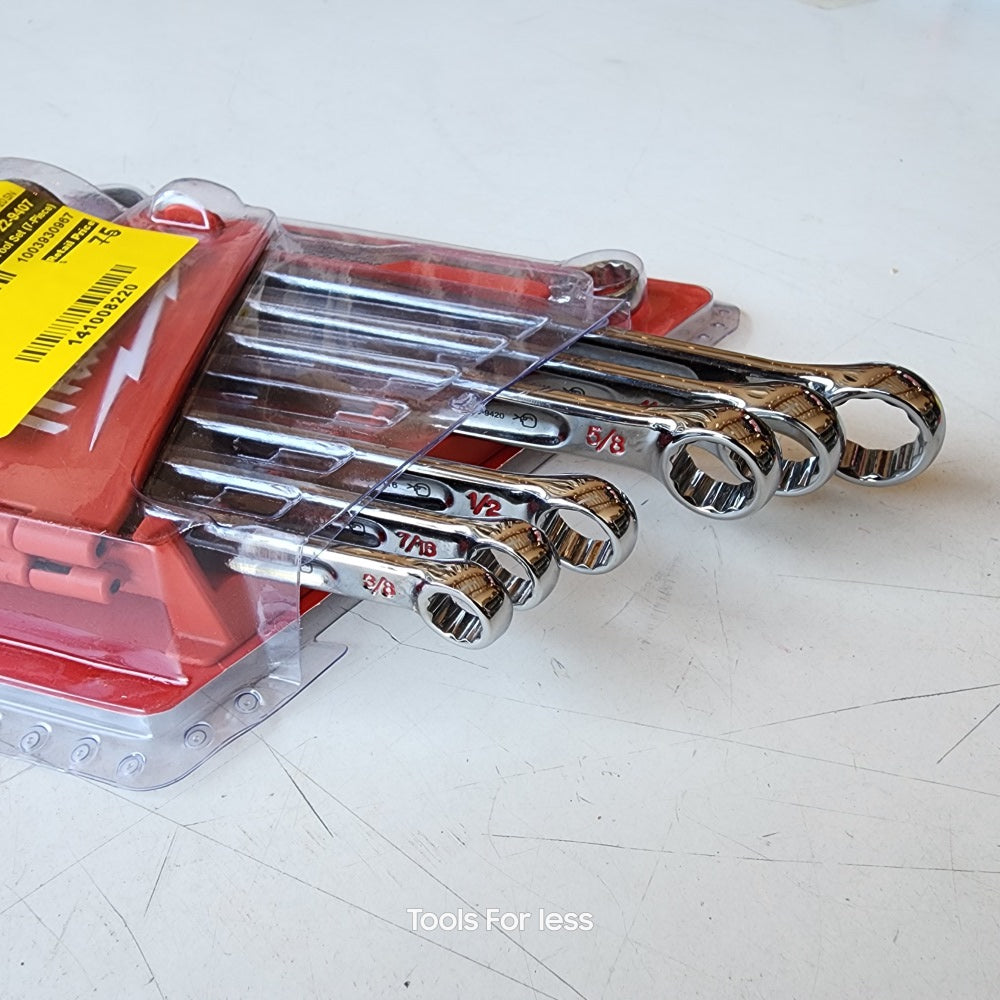 Combination SAE Wrench Mechanics Tool Set (7-piece)