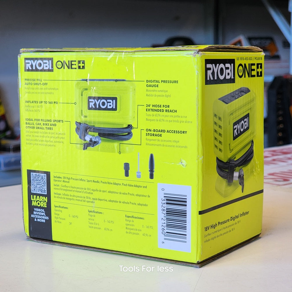 ONE + 18V Cordless High Pressure Inflator ( Tool Only )