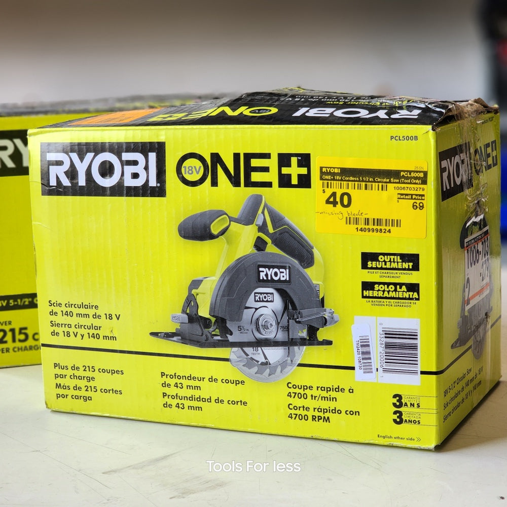 ONE + 18V Cordless 5 1/2 in. circular Saw (tool only)