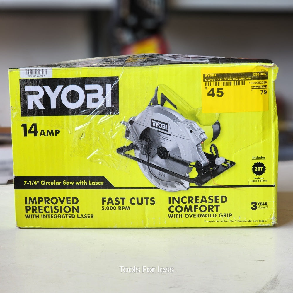 14Amp 7-1/4 in. Circular Saw With Laser
