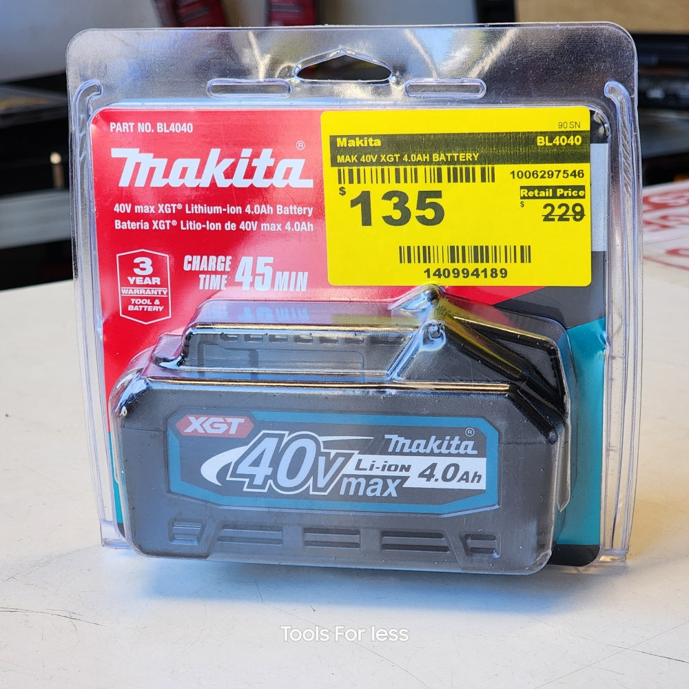 40V XGT 4.0AH BATTERY (BL4040)