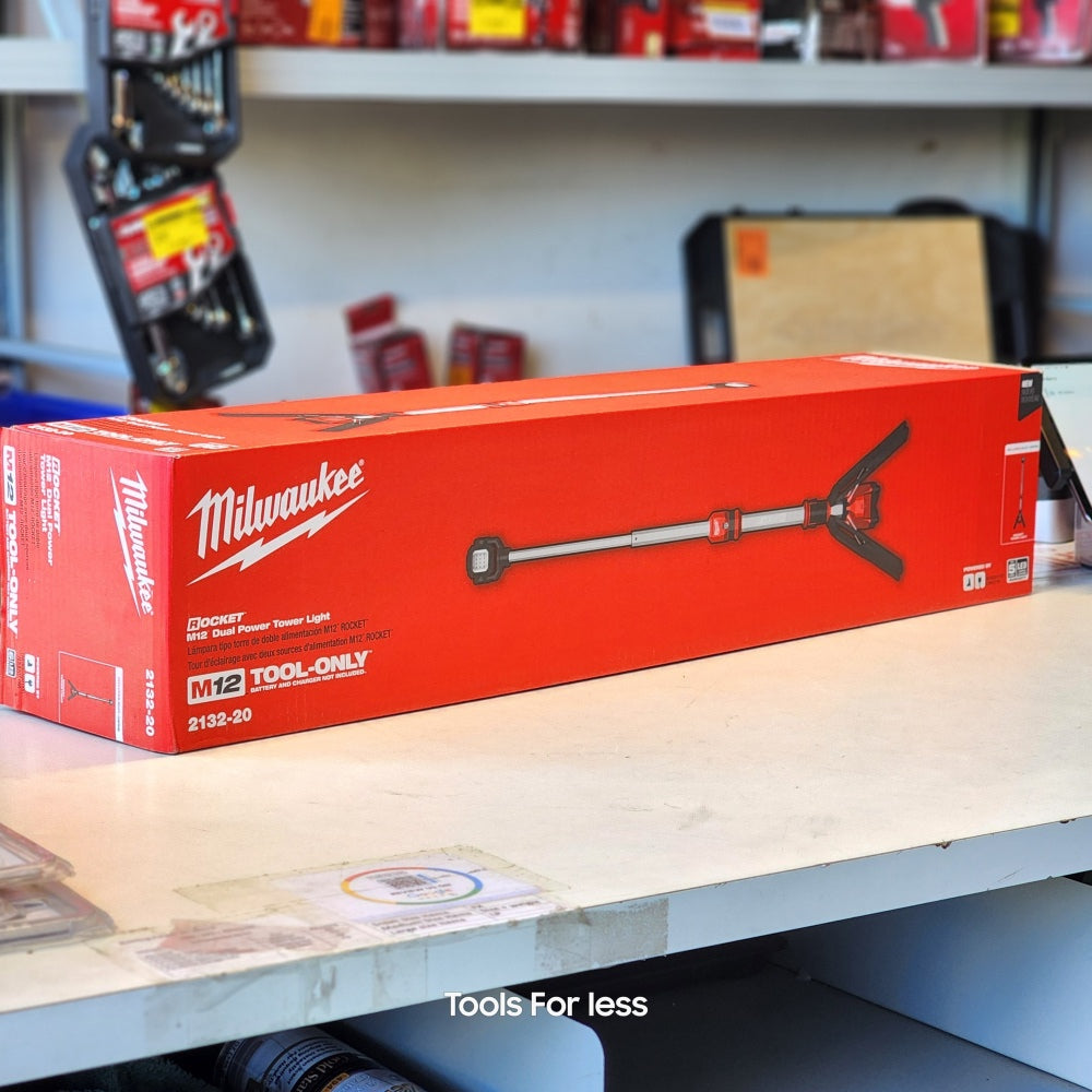 M12 12-Volt Lithium-Ion Cordless 1400 Lumen ROCKET LED Stand Work Light (Tool-Only) (2132-20)