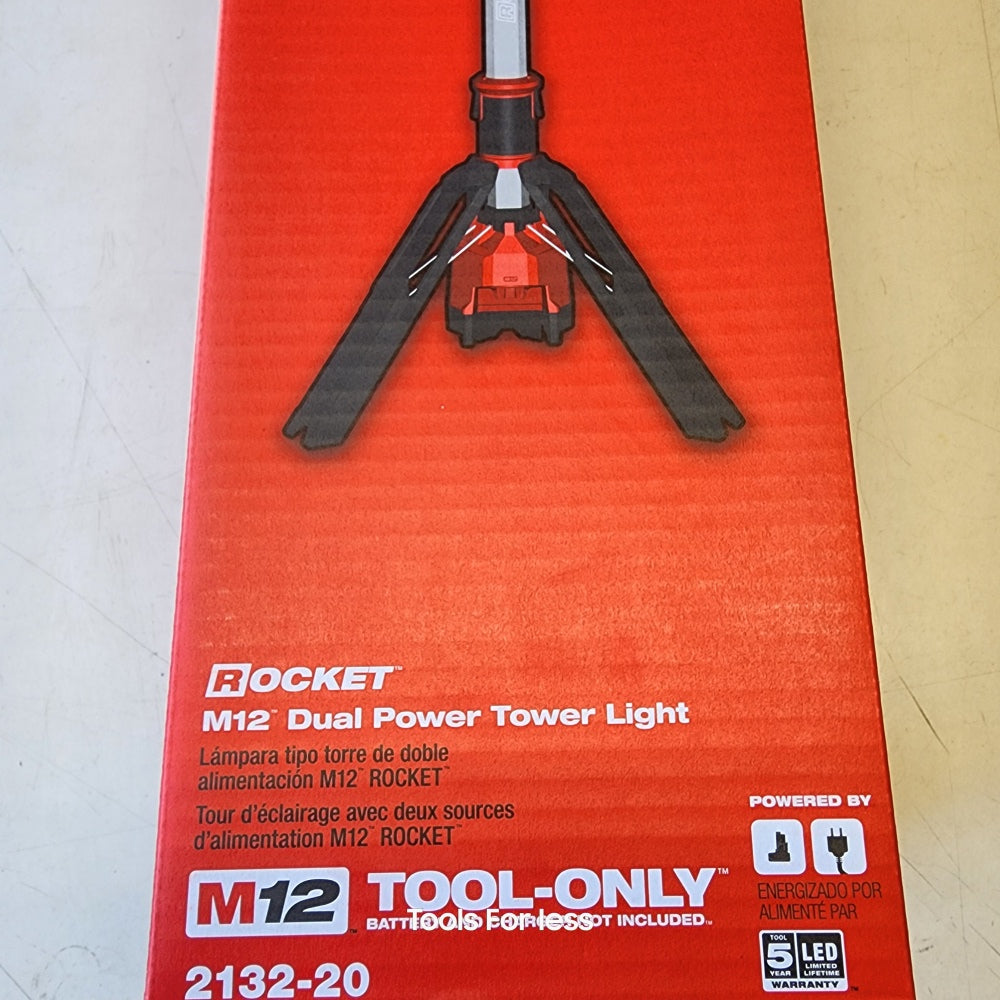 M12 12-Volt Lithium-Ion Cordless 1400 Lumen ROCKET LED Stand Work Light (Tool-Only) (2132-20)