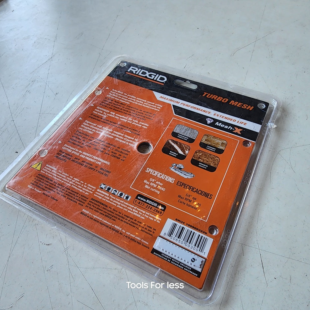 Ridgid 8 in. continuous Mesh Rim Diamond Blade
