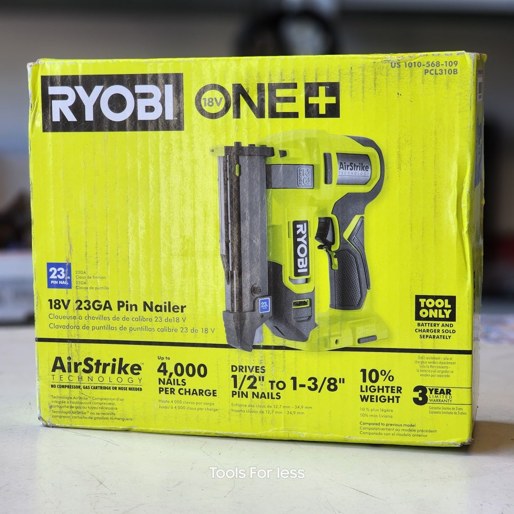 Ryobi ONE + 18V Cordless Airstrike 23-Gauge Pin Nailer