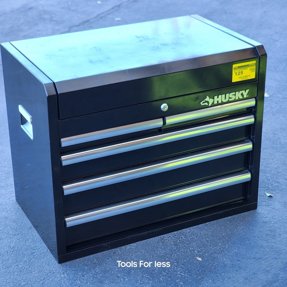 Tool Storage 26 in. W x 16 in. D-5 Drawer Gloss Red