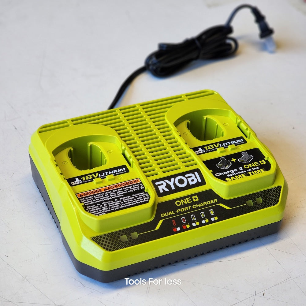 Ryobi ONE+ 18V Dual-Port Simultaneous Charger