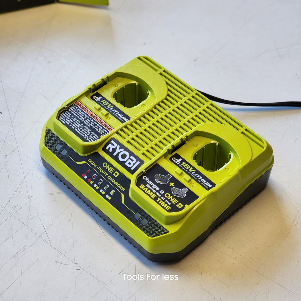 Ryobi ONE+ 18V Dual-Port Simultaneous Charger