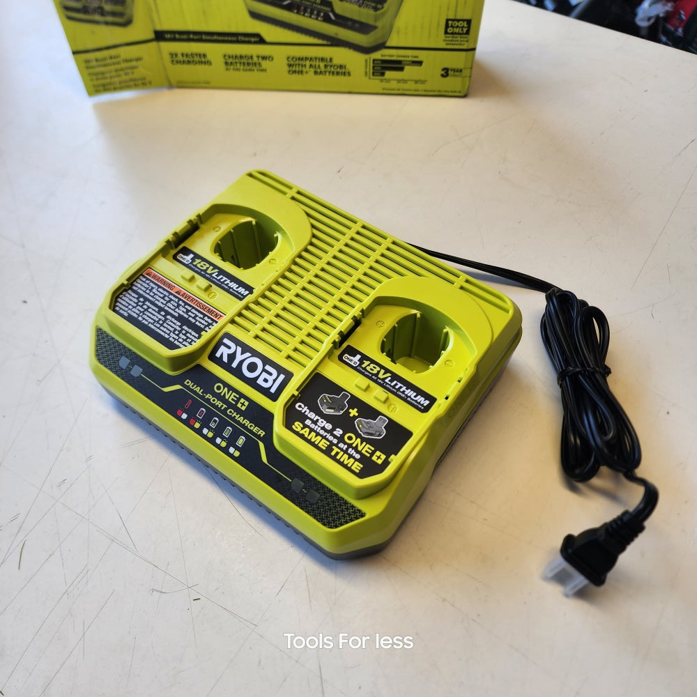 Ryobi ONE+ 18V Dual-Port Simultaneous Charger