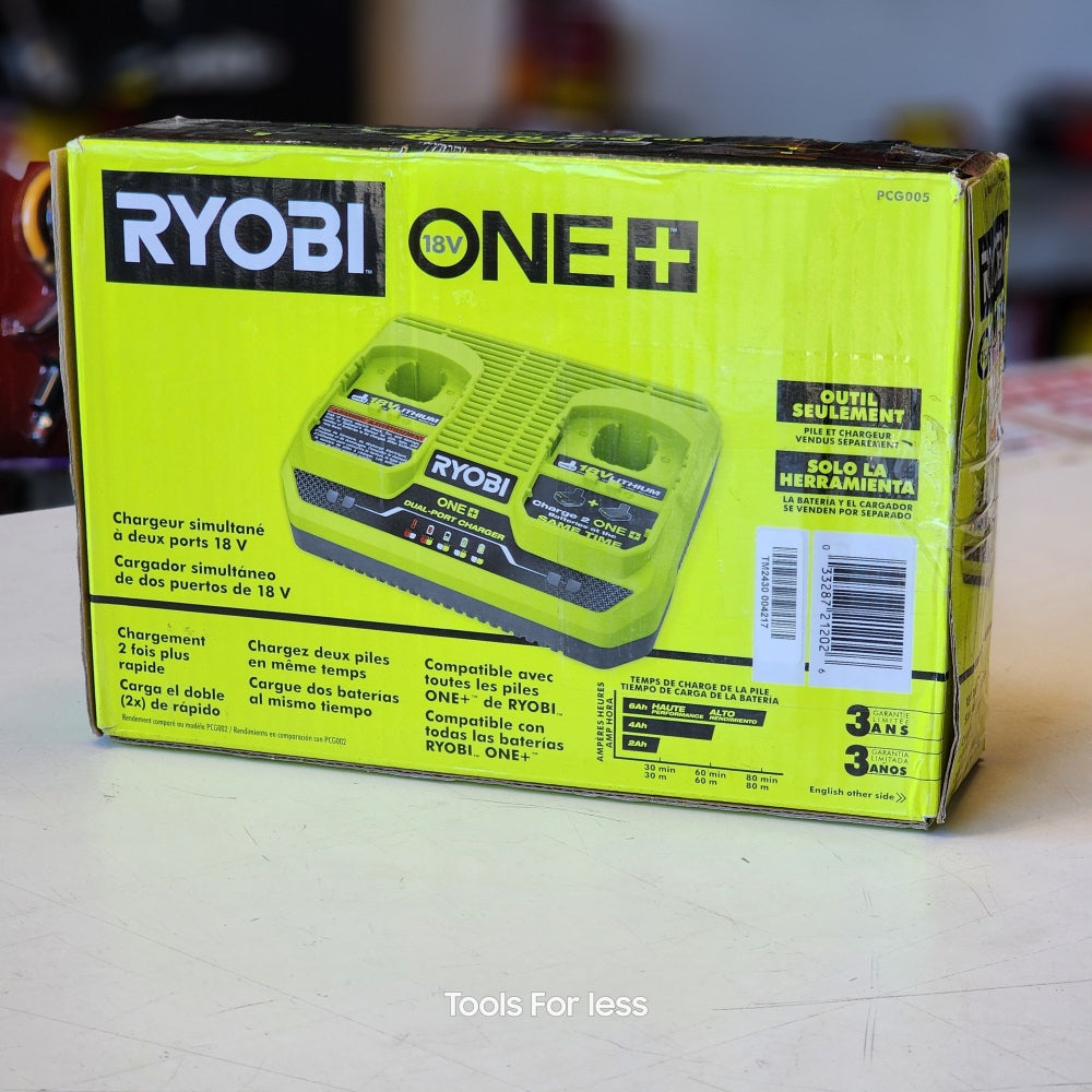 Ryobi ONE+ 18V Dual-Port Simultaneous Charger