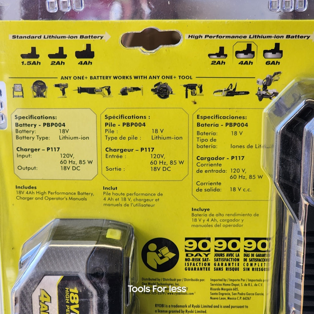 Ryobi ONE + 4 0AH Premium Starter Kit