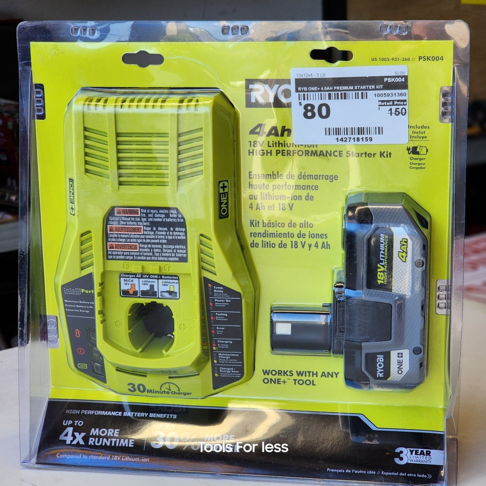 Ryobi ONE + 4 0AH Premium Starter Kit