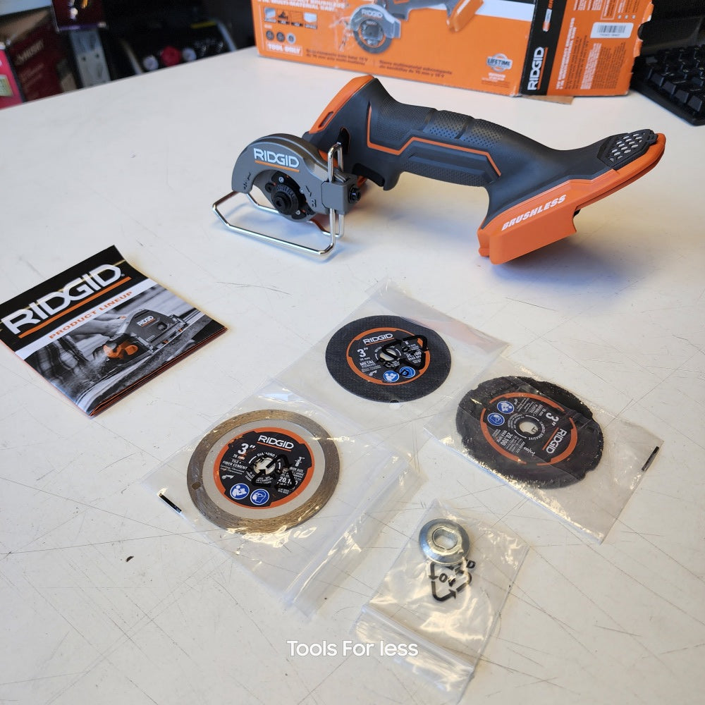 RIDGID 18V Sub Compact Brushless Cordless 3 in. Multi-Material