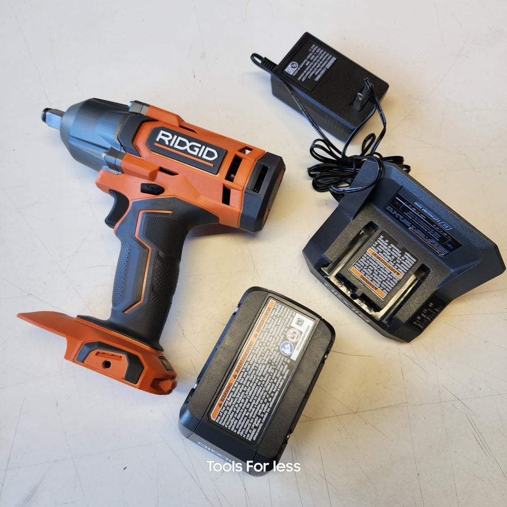 RIDGID 18V Cordless 1/2 in. Impact Wrench Kit with 4.0 Ah Battery