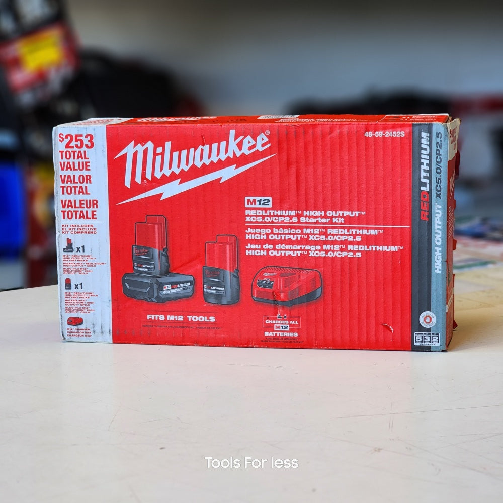 M12 12Volt Lithium-ion High Output 5.0Ah and Battery