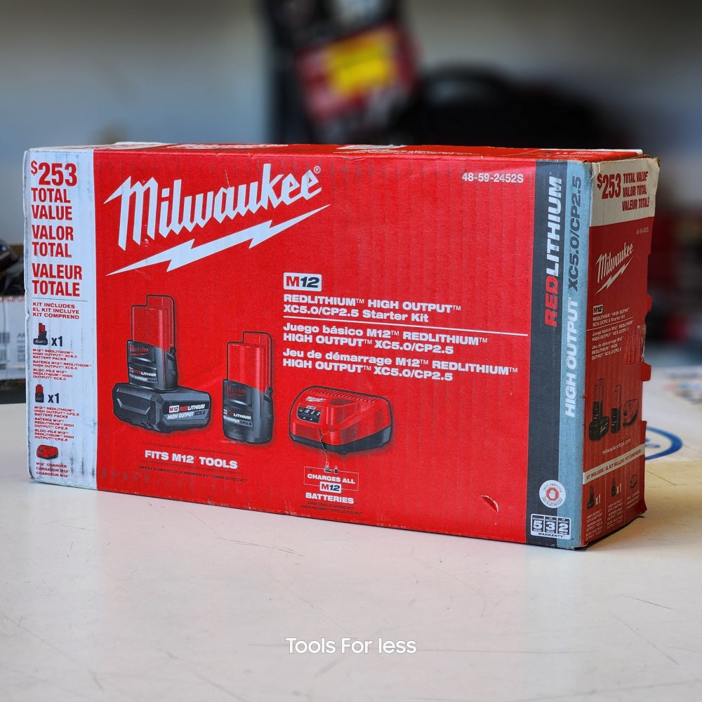 M12 12Volt Lithium-ion High Output 5.0Ah and Battery