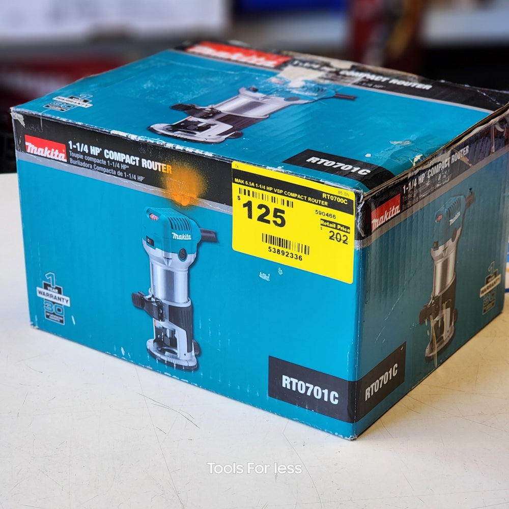 6.5A 1-1/4 HP VSP COMPACT ROUTER (RT0700C)