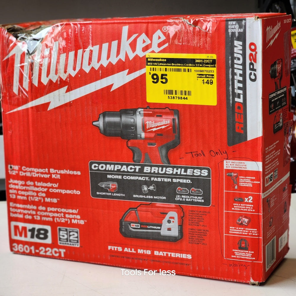 M18 18VLithium-ion Brushless Cordless 1/2in. Compact