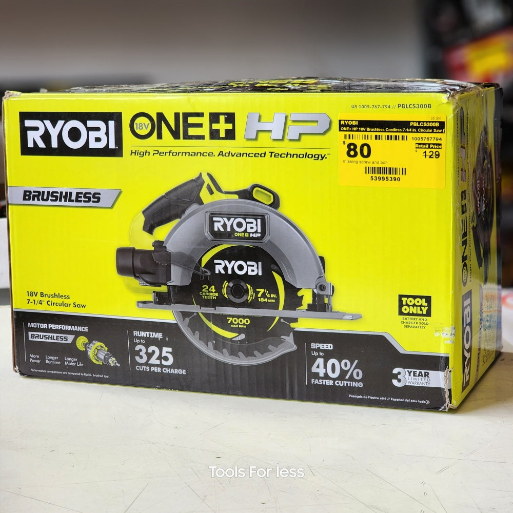 ONE + HP 18V Brushless Cordless 7-1/4in Circular Saw