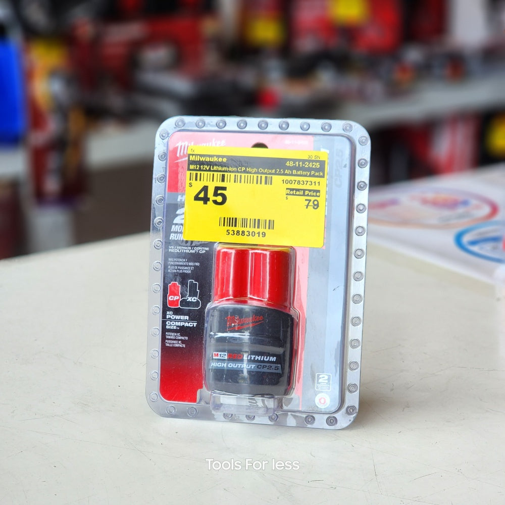 M12 12V Lithium-ion CP High Output 2.5 Ah Battery Pack