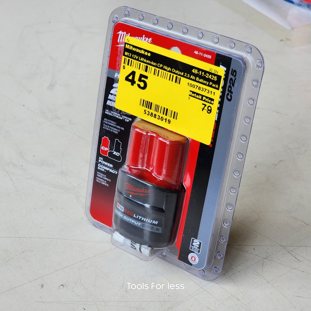 M12 12V Lithium-ion CP High Output 2.5 Ah Battery Pack